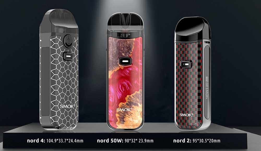 Smoktech NORD 50W 1 x 1800mAh - Black Red Marbling