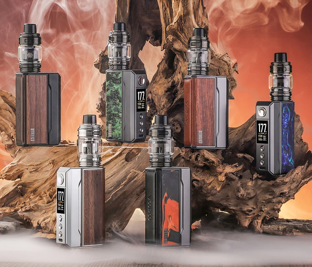 VOOPOO DRAG 4 177W Grip 5,5ml Full Kit Gun Metal Ocean Blue 