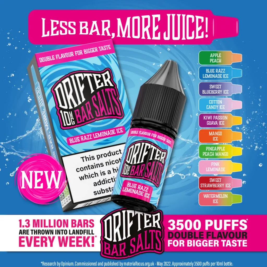 e-liquid Drifter Bar Salts Apple Peach 10ml - 20mg