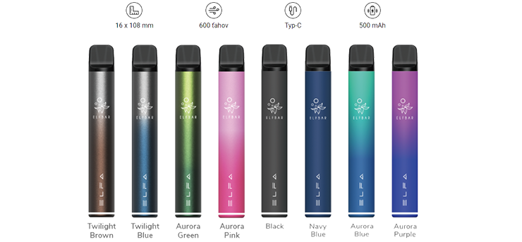 Elf Bar ELFA elektronická cigareta 500mAh Blueberry Sour Raspberry 20mg