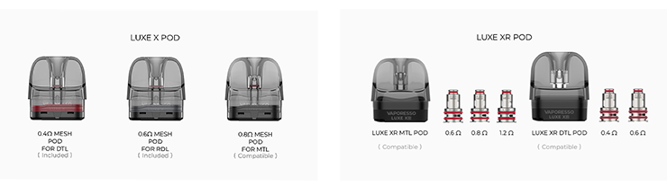 Vaporesso Luxe X Mesh Pod cartridge 0,6ohm 5ml