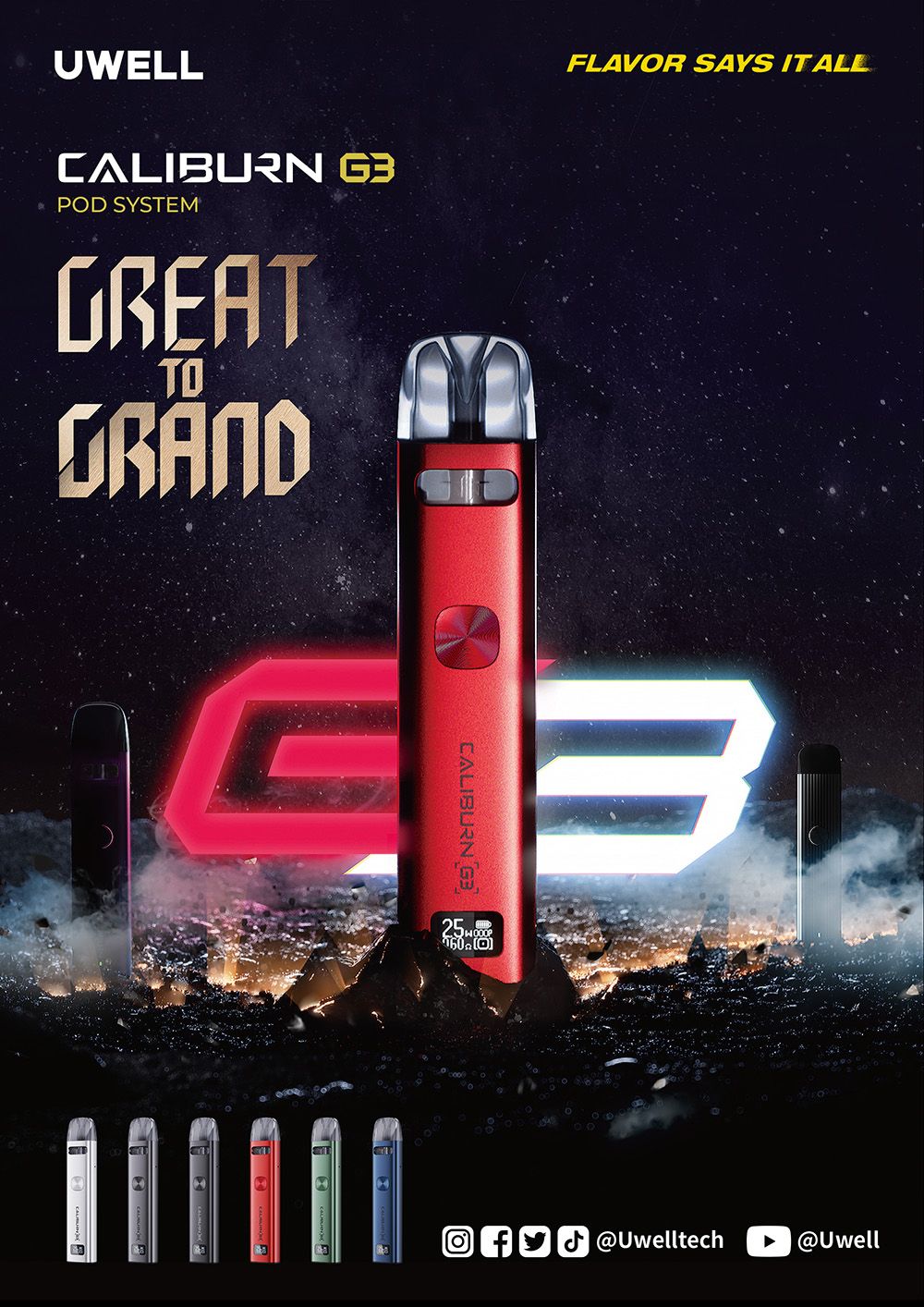 Uwell Caliburn G3 Pod Kit 900 mAh Blue 1 ks
