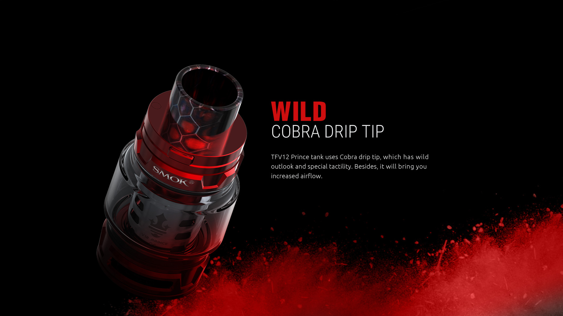 Smoktech TFV12 Prince clearomizér 8,0ml - strieborný