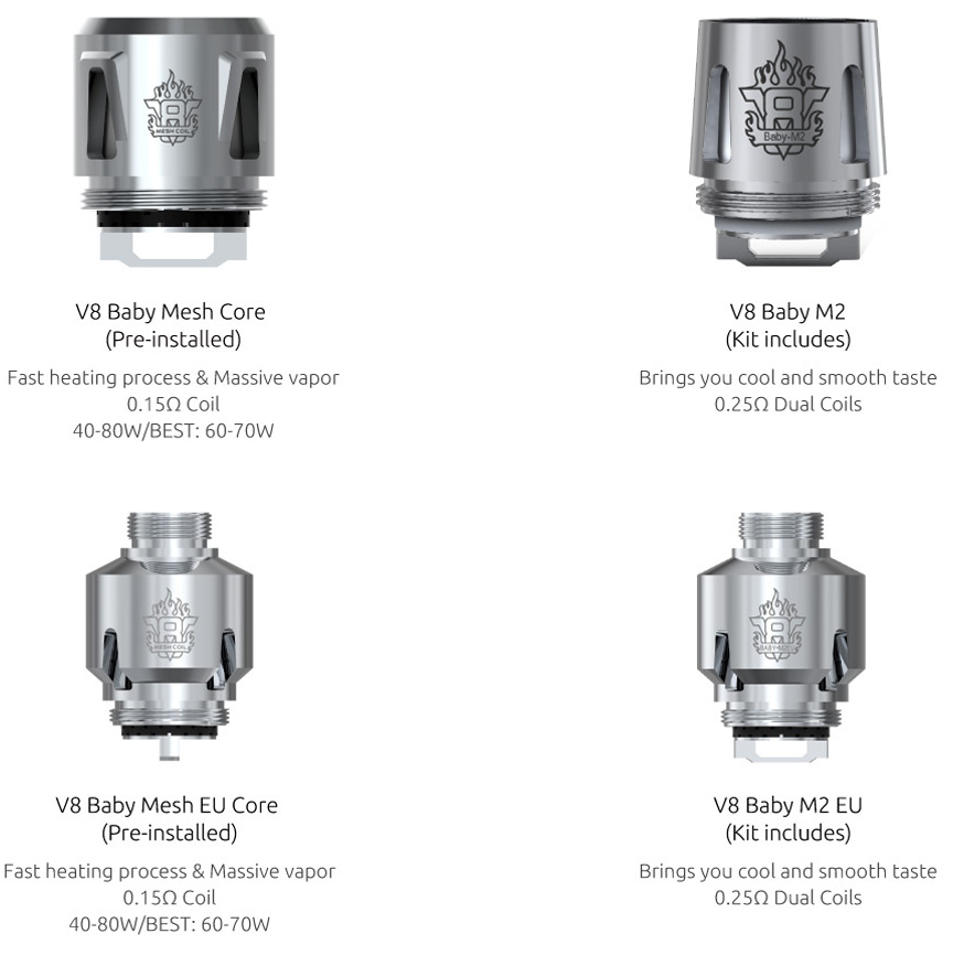SmokTech atomizér TFV8 BABY T12 0,15 ohm - orange light