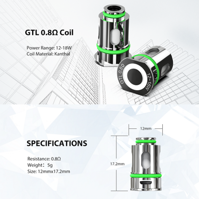 Eleaf clearomizér GTL Pod Tank 4,5ml Gunmetal