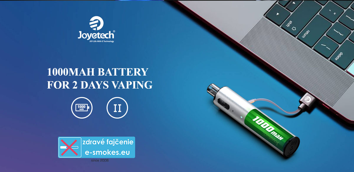 Joyetech eGo AIO AST Pod elektronická cigareta 1000 mAh Metal Black 1 ks