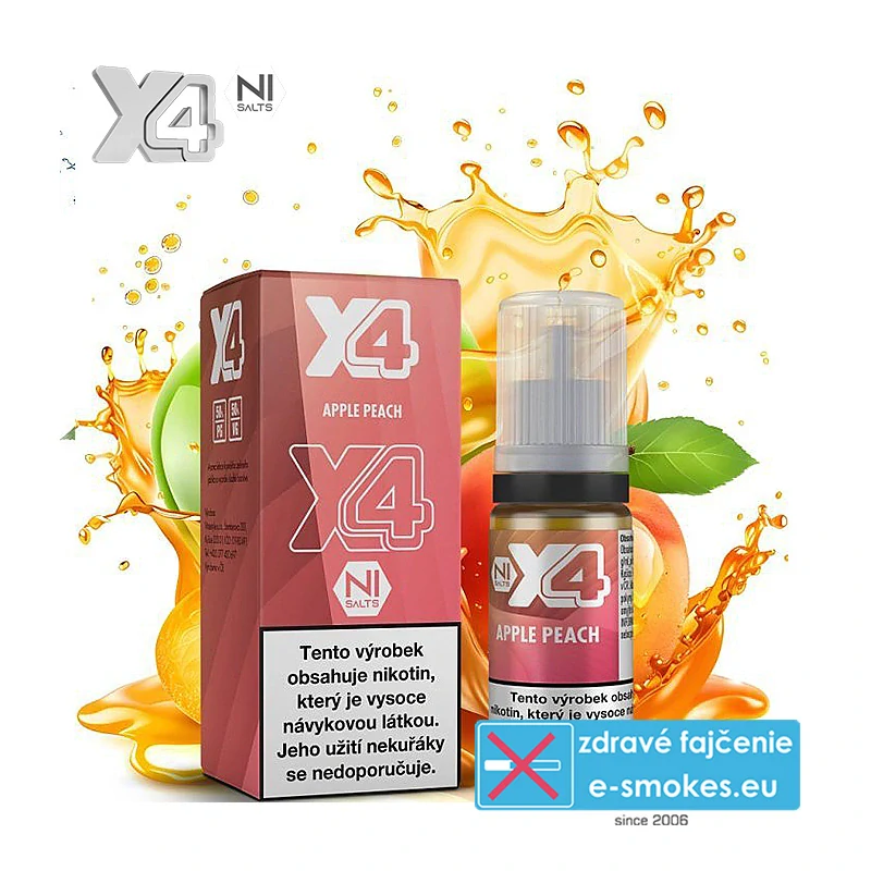 e-liquid X4 Bar Juice Apple Peach 10ml 20mg