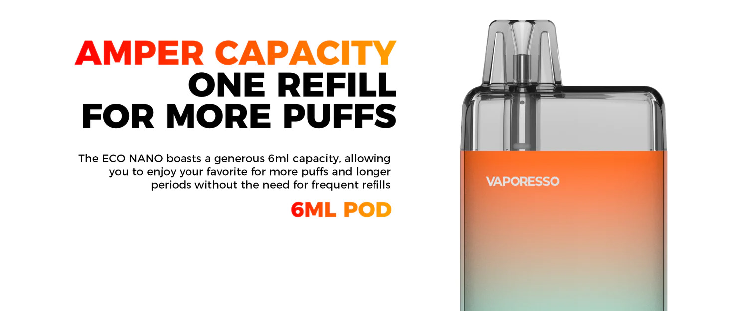 Vaporesso ECO Nano Pod cartridge 0.6ohm 6ml 2Pack