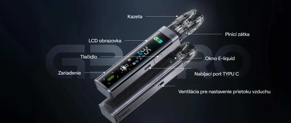 Uwell Caliburn G3 PRO 1000 mAh Black Leather 1 ks