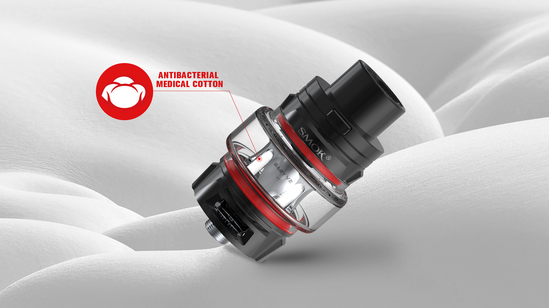 SmokTech TFV8 BABY V2 clearomizer 5ml - čierny
