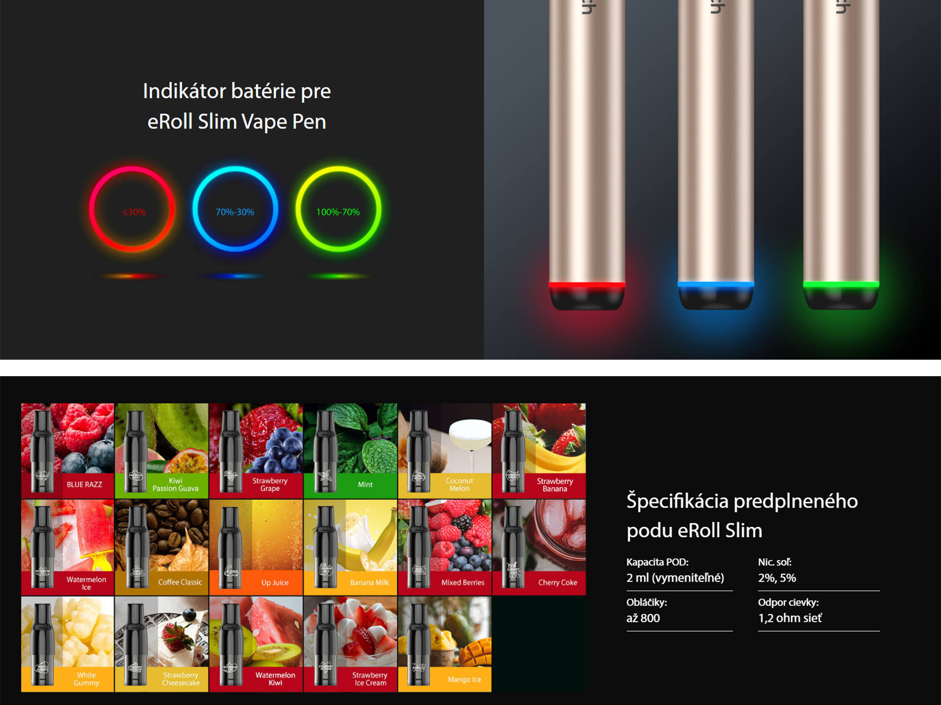 Joyetech eRoll Slim PCC BOX 1500mAh Black 1ks
