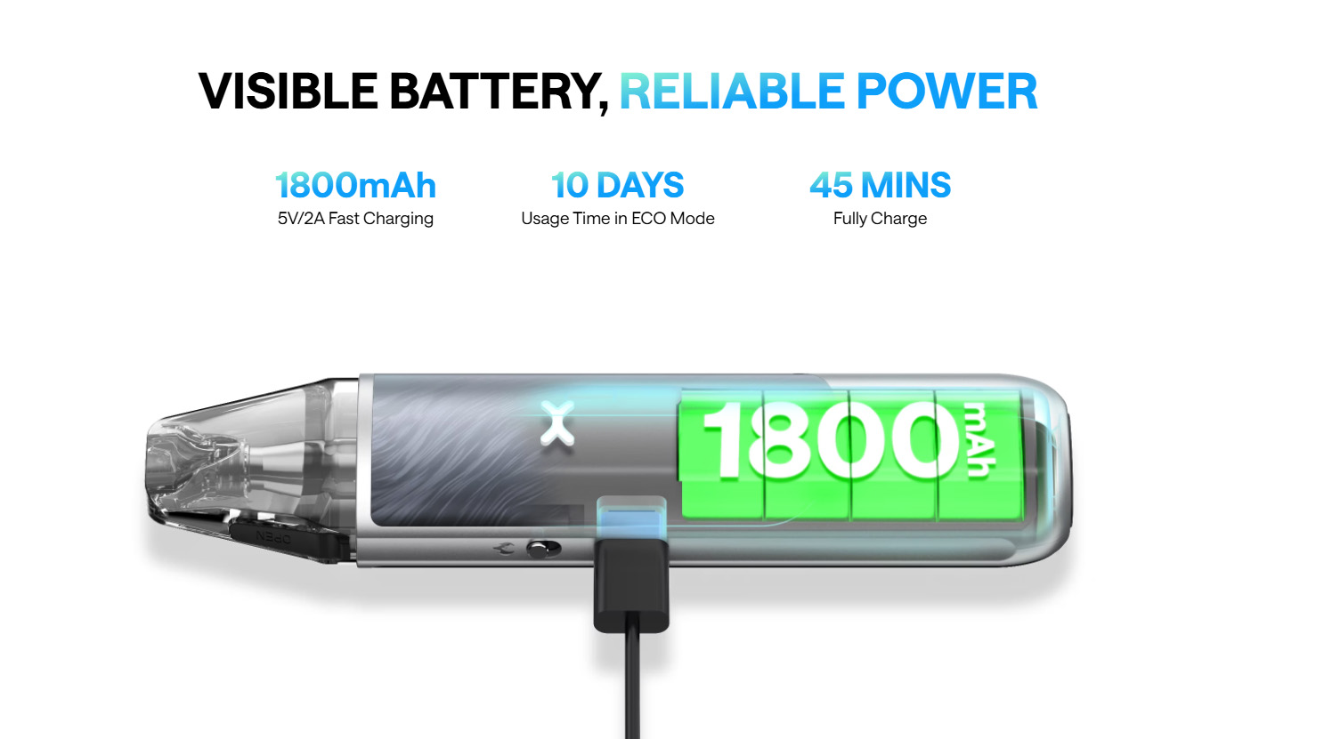 OXVA NeXLIM GO 1800mAh Space Gray 