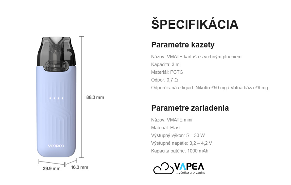 VOOPOO VMATE Mini Pod 1000mAh Tiffany Green