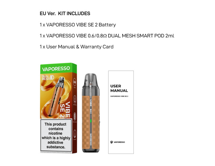 Vaporesso VIBE SE 2 Pod 1400mAh Leather Black