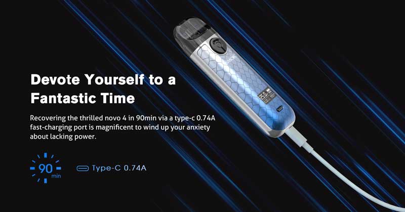 Smoktech NOVO 4 800mAh - Black Carbon Fiber