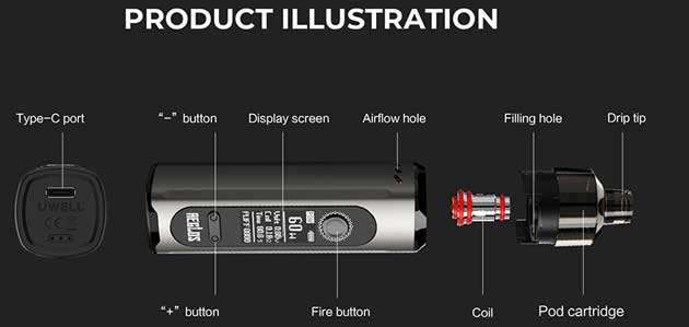 Uwell Aeglos H2 UN2 Meshed-H 0,18ohm