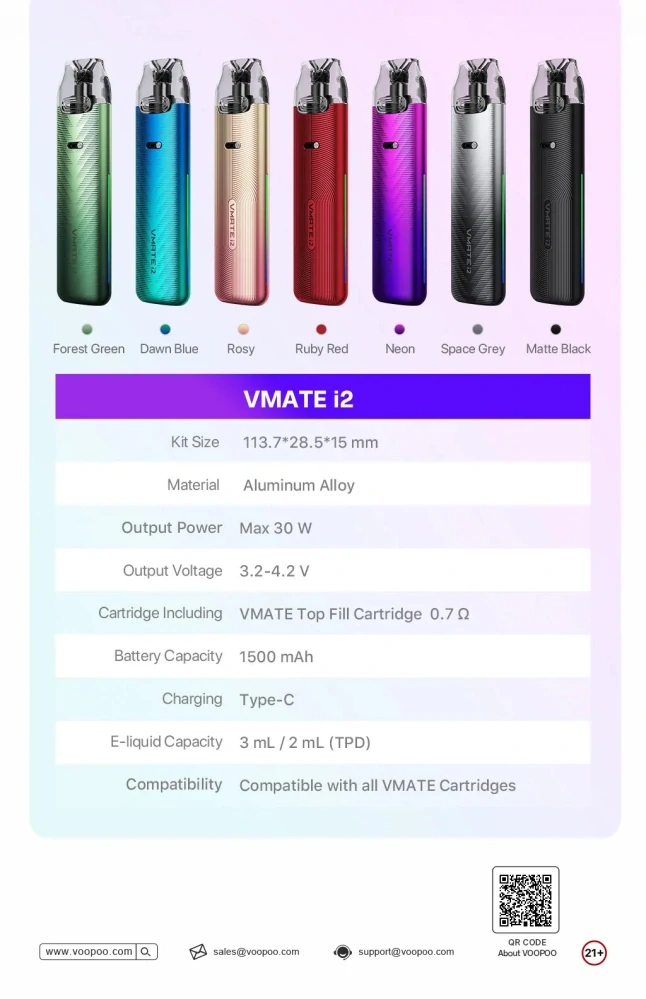 VOOPOO VMATE i2 Pod 1500mAh Dawn Blue 1ks