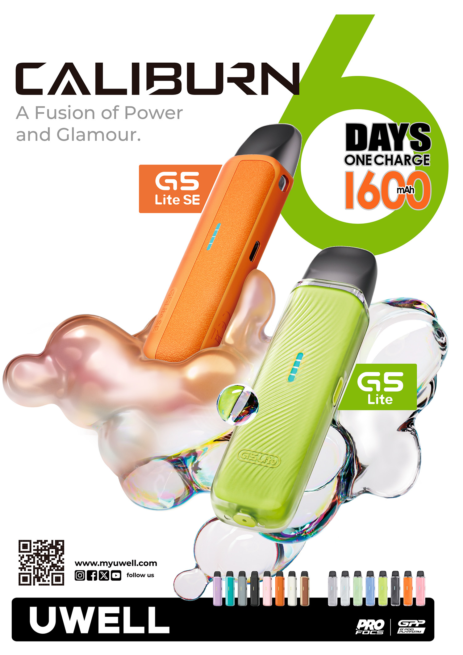 Uwell Caliburn G5 Lite SE Pod 1600mAh White Leather