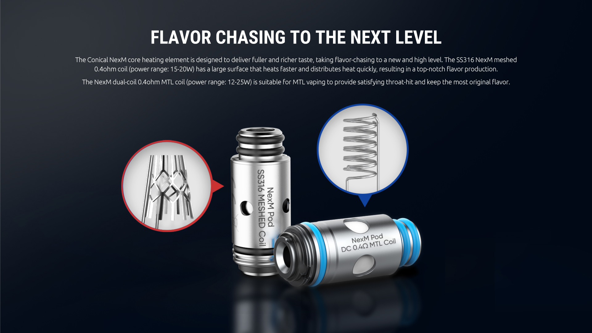 SmokTech žeraviaca hlava nexM Mesh SS316 0,4ohm