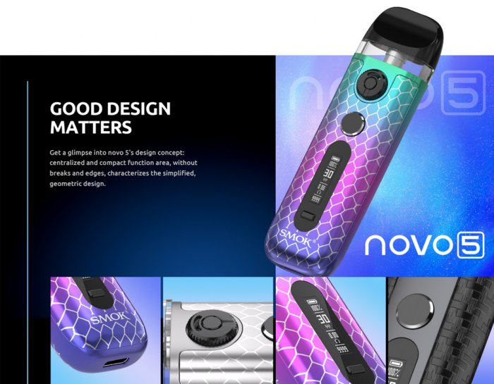 SMOK Novo 5 Pod sada 900mAh Black Carbon Fiber 