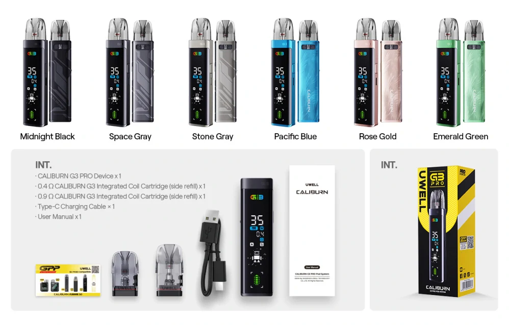 Uwell Caliburn G3 PRO 1000 mAh Black Leather 1 ks