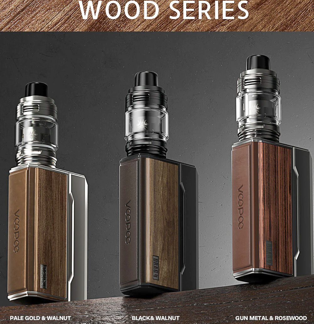 VOOPOO DRAG 4 177W Grip 5,5ml Full Kit Black Walnut