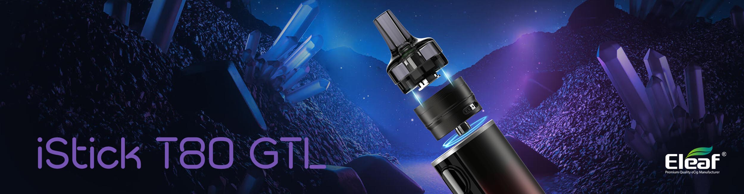 Eleaf full kit iStick T80 with GTL Pod Tank - Gunmetal