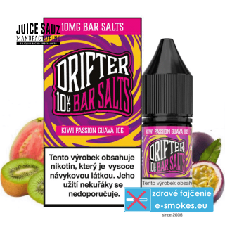 e-liquid Drifter Bar Salts Kiwi Passionfruit Guava Ice 10ml - 10mg