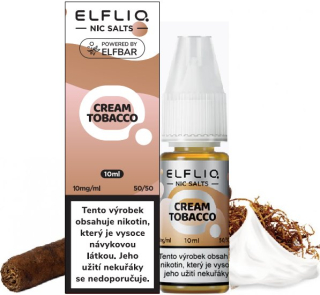 Liquid ELFLIQ Nic SALT Cream Tobacco 10ml - 10mg 