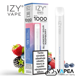 IZY VAPE ONE+ Blueberry Sour Raspberry 18 mg 1000 poťahov