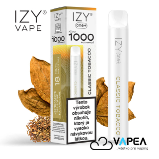 IZY VAPE ONE+ Classic Tobacco 18 mg 1000 poťahov