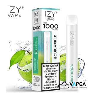 IZY VAPE ONE+ Sour Apple 18 mg 1000 poťahov