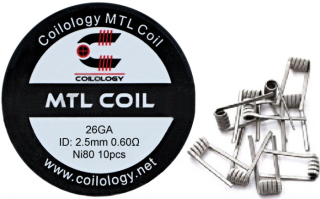 Coilology predmotané špirálky MTL Round Ni80 0,6ohm - 10ks